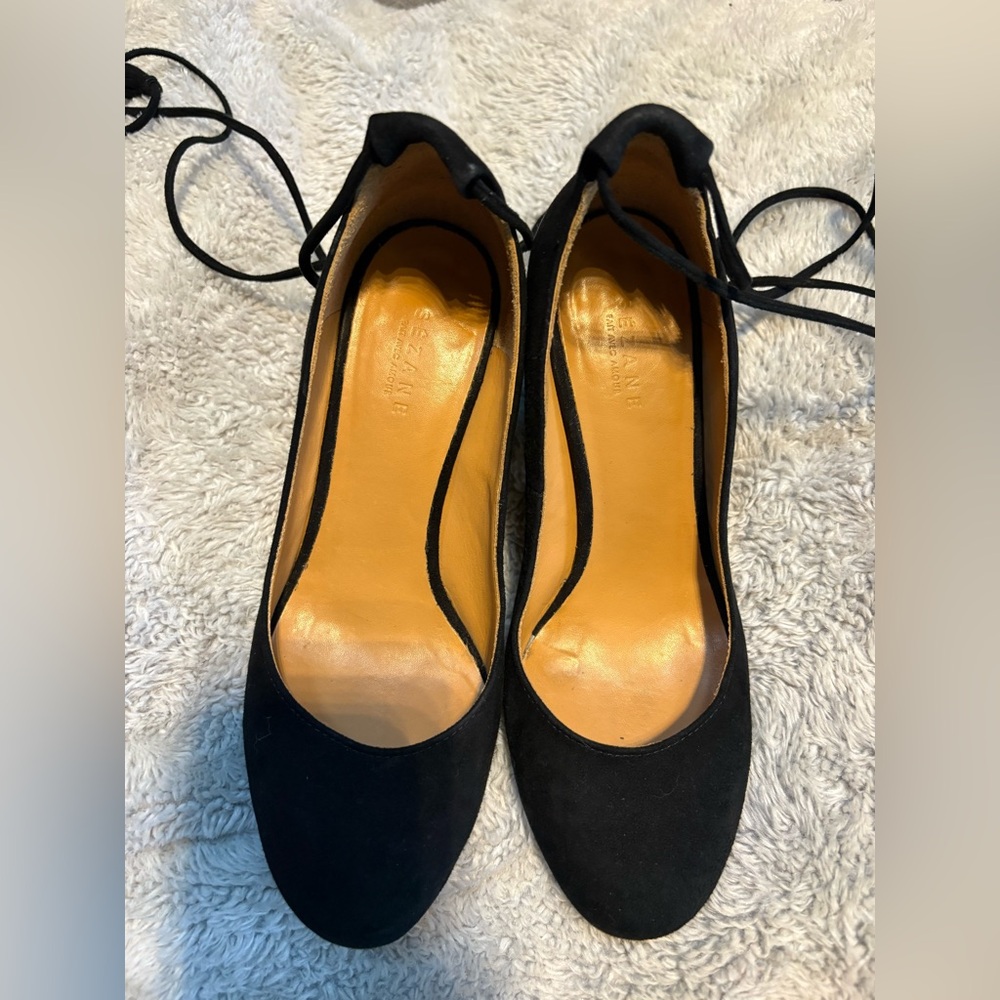 Sezane Black Suede Heels - Picture 3 of 11